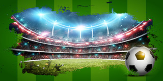 足球场少年足球比赛海报背景素材